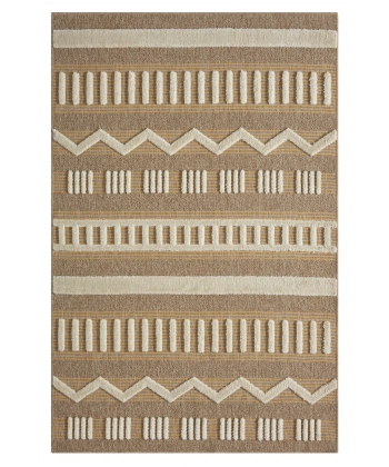 Seyran Marakeş Koleksiyonu Hav Toz Vermez Etnik Halı 676 Kahve Sarı