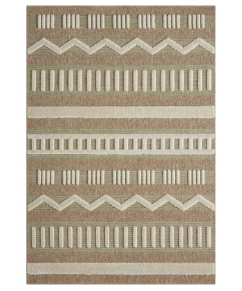 Seyran Marakeş Koleksiyonu Hav Toz Vermez Etnik Halı 676 Kahve Yeşil