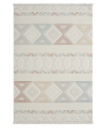 Seyran Rubby Koleksiyonu Sisal Dekoratif Halı 1551 Multi Beyaz