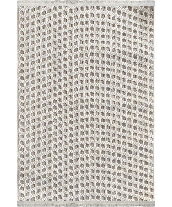 Tual Koleksiyonu Modern Saçaklı Halı 8406 Gri