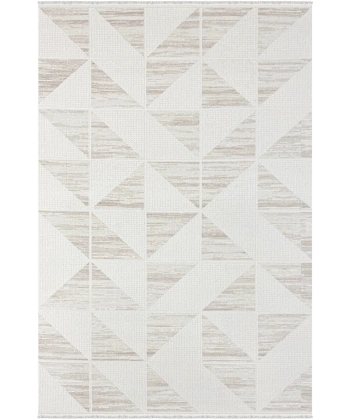 Vesta Koleksiyonu Akrilik Dokuma Saçaklı Halı 3754 Bej