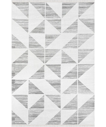 Vesta Koleksiyonu Akrilik Dokuma Saçaklı Halı 3755 Gri