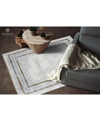 Victoria Koleksiyonu Viskon Akrilik Dokuma Lüks Saçaklı Halı 6003 Gold