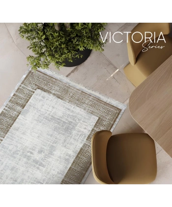 Victoria Koleksiyonu Viskon Akrilik Dokuma Lüks Saçaklı Halı 6004 Gold