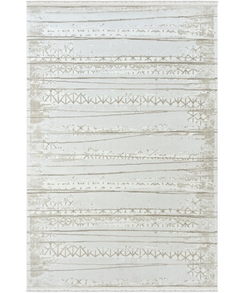 Viola Koleksiyonu Akrilik Dokuma Saçaklı Halı 3405 Bej