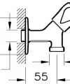 Artema Krom Kısa Musluk A 41583 1/2 Giriş 3/4 Çıkış