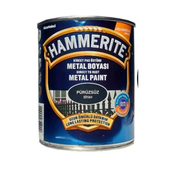 Marshall Hammerite Çekiçlenmiş Metal Boyası 2.5 lt Pürüzsüz Siyah
