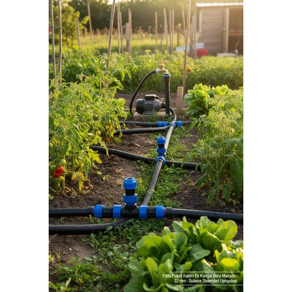 Fitsa Puşvit Kablin Ek Kangal Boru Manşon 32 mm 4 Adet