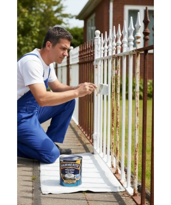 Marshall Hammerite Çekiçlenmiş Metal Boyası 0,75 lt Prüzsüz Beyaz