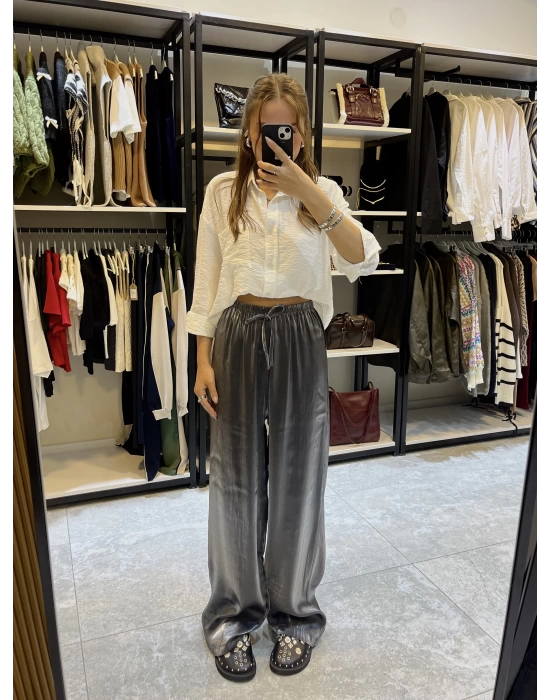 Marka Oversize Gömlek Beyaz