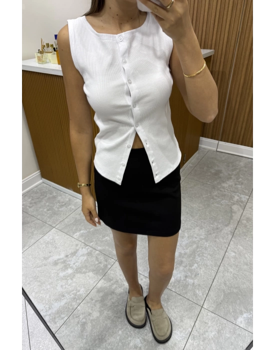 Marka Model Kısa Kumaş Etek