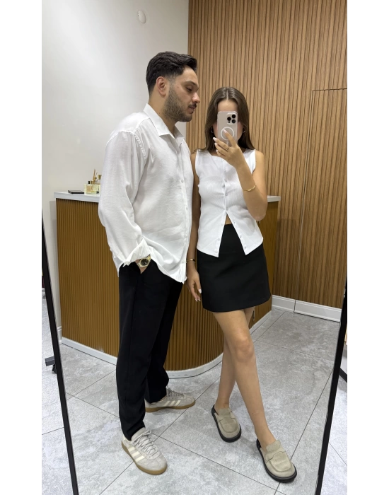 Marka Model Kısa Kumaş Etek