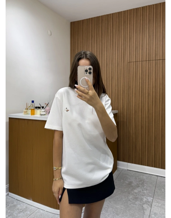 Marka Model Beyaz T-shirt