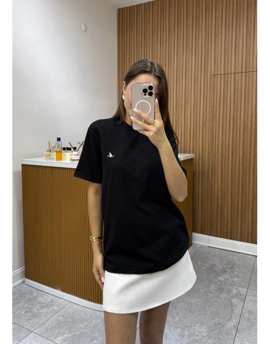 Marka Model Siyah T-shirt
