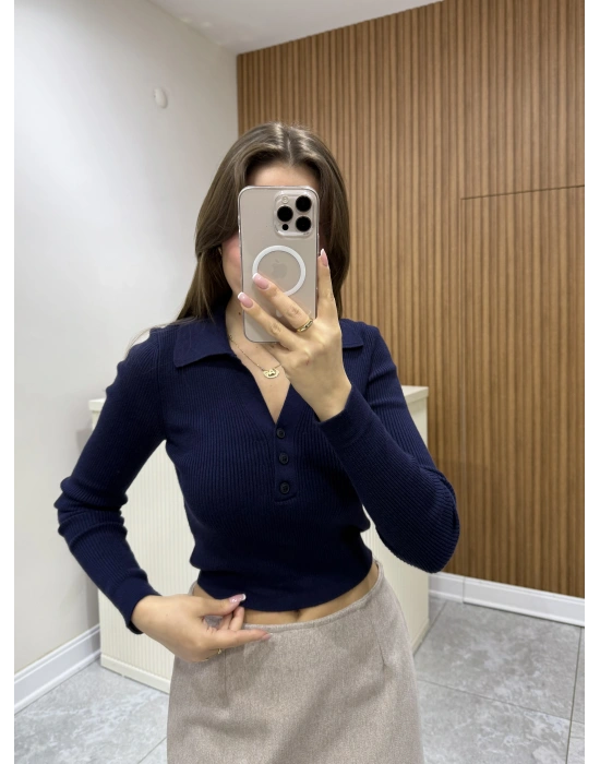 Polo Yaka Kazak Lacivert