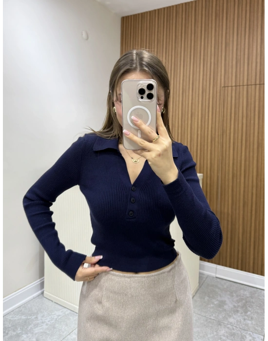 Polo Yaka Kazak Lacivert