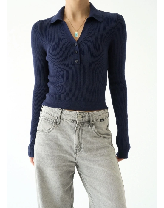 Polo Yaka Kazak Lacivert