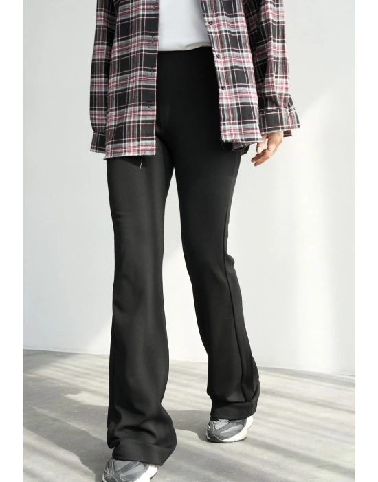 Marka Model İspanyol Paça Tayt Siyah