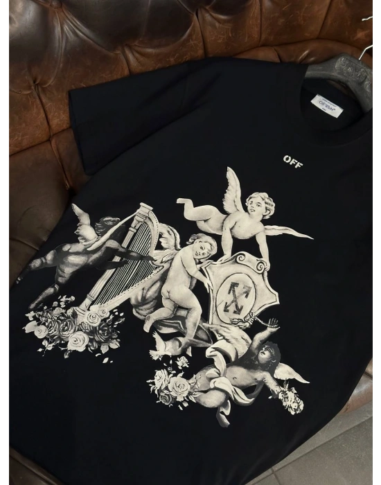 Marka Model Baskılı Tshirt Siyah