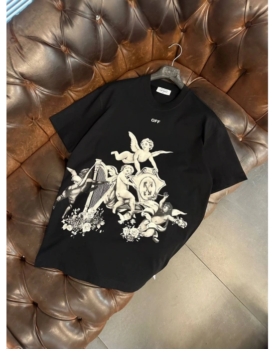 Marka Model Baskılı Tshirt Siyah