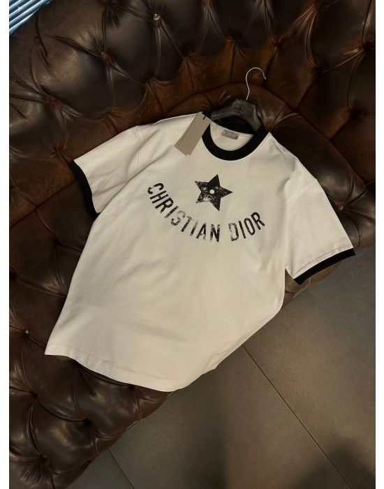 Marka Model Baskılı Tshirt Beyaz