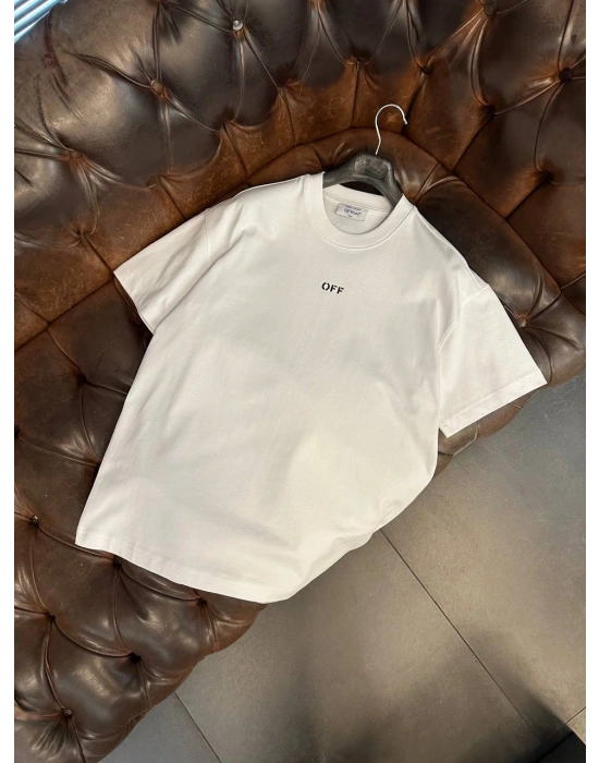 Marka Model Baskılı Tshirt Beyaz