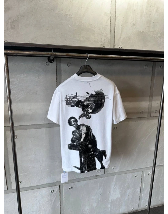 Marka Model Baskılı Tshirt Beyaz