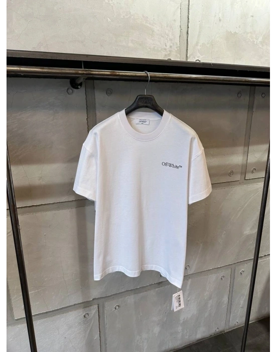 Marka Model Baskılı Tshirt Beyaz