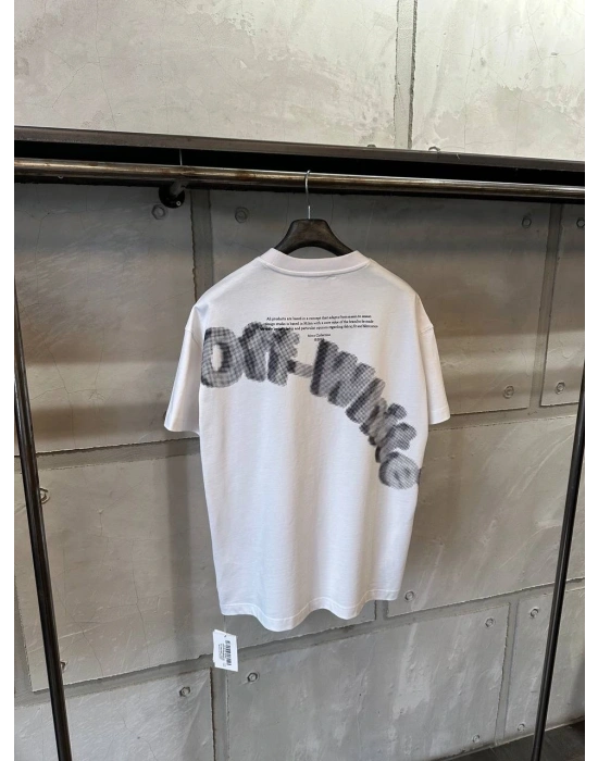 Marka Model Baskılı Tshirt Beyaz