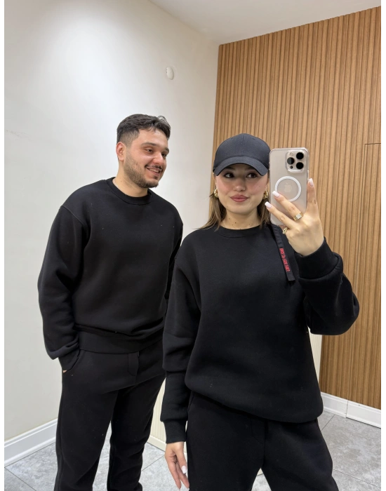 Unısex Basic Sweat Siyah