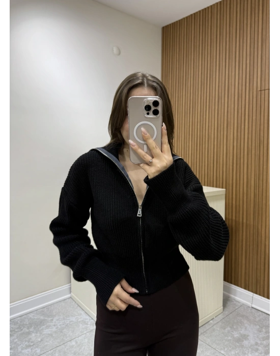 Selanik Örgü Hırka Siyah