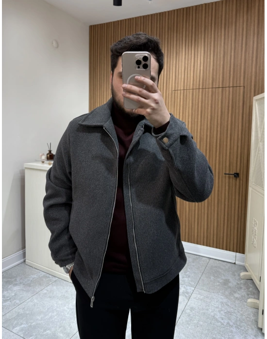 Gri Kaşe Ceket