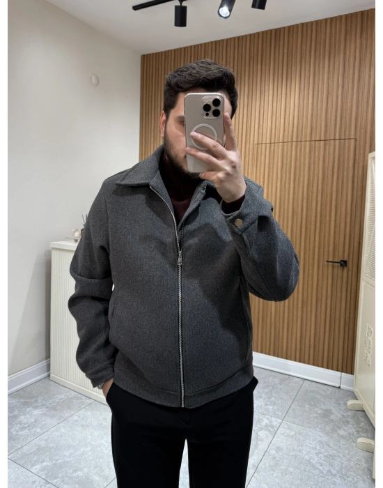 Gri Kaşe Ceket