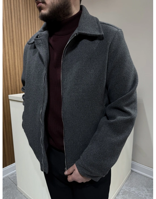Gri Kaşe Ceket