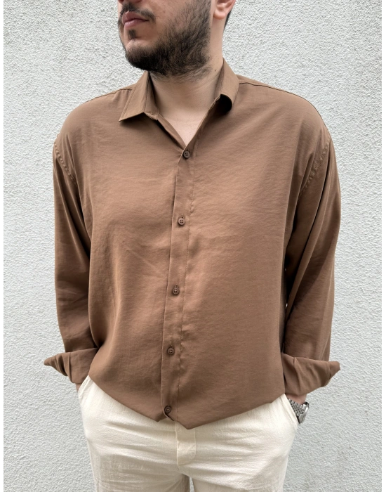 Tensel Kahve Gömlek