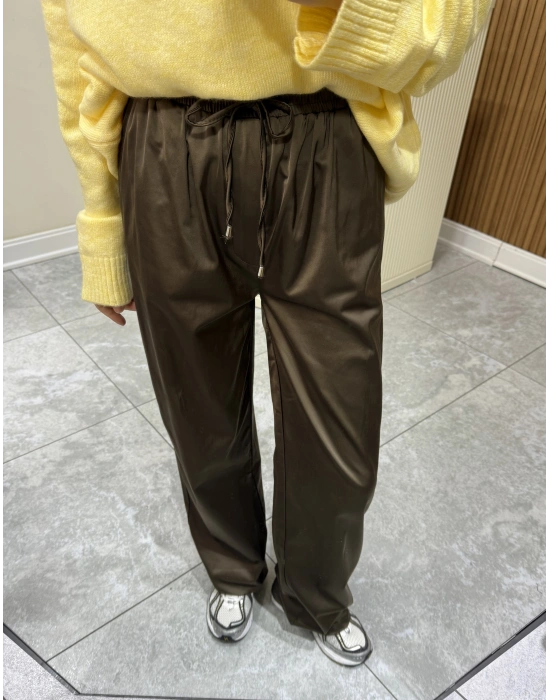 Beli Lastikli Saten Pantolon