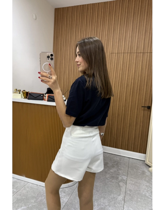 Beyaz Şort Etek