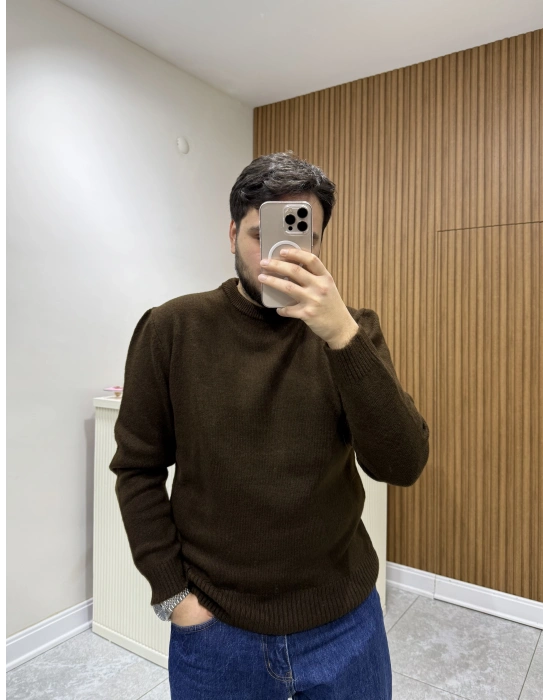 Bisiklet Yaka Kazak Acı Kahve