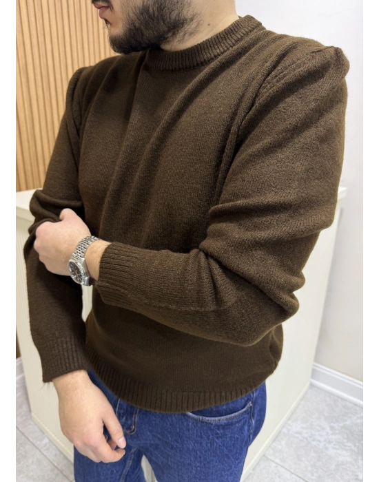 Bisiklet Yaka Kazak Acı Kahve