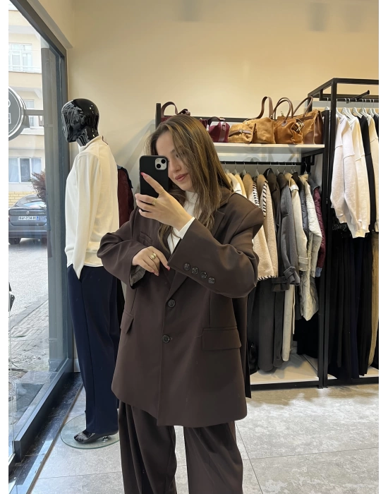 Blazer Ceket Kahve