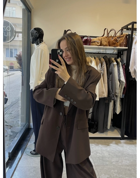 Blazer Ceket Kahve