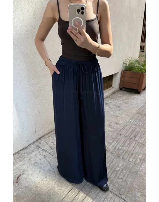 Dökümlü Pantolon Lacivert