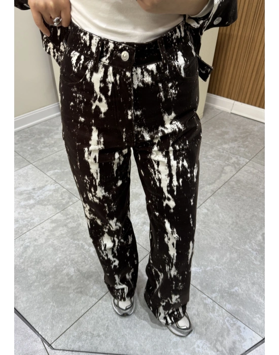 Flok Baskılı Pantolon