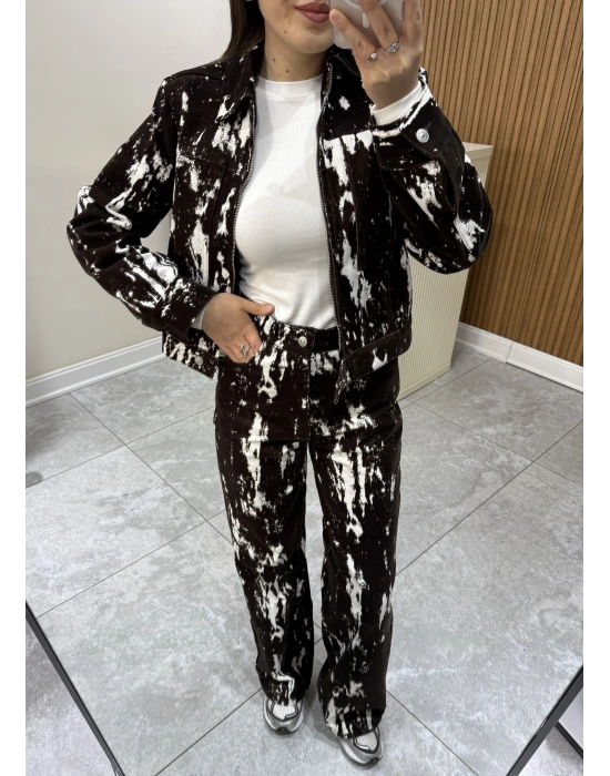 Flok Baskılı Pantolon