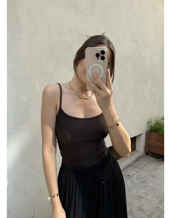 İp Askılı Atlet Kahve