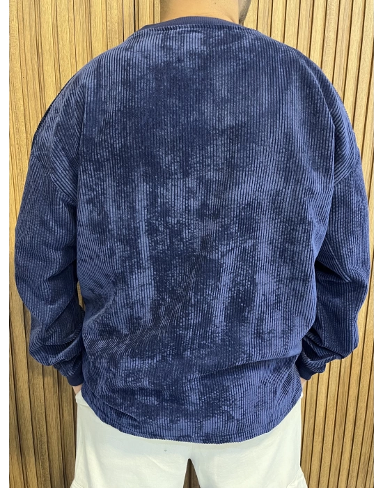 Kadife Lacivert Sweat