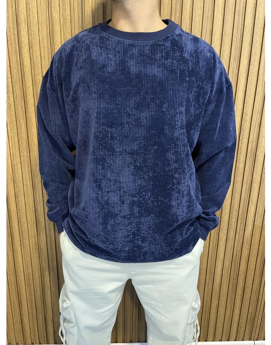 Kadife Lacivert Sweat