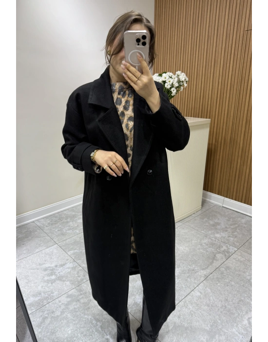 Kaşe Astarlı Kaban Siyah