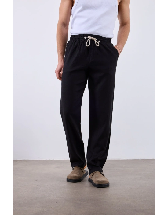 Keten Pantolon Siyah