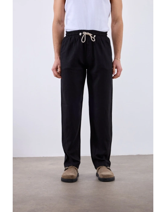 Keten Pantolon Siyah